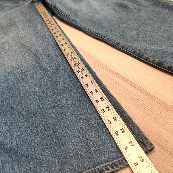 Lot of 2 Madewell Womens Jeans Size 33 Perfect Wide Leg Crop & Midrise Straight - Picture 7 of 16